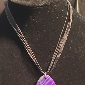 Purple Agate Necklace
